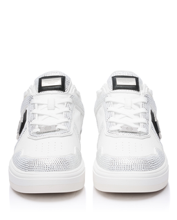 Białe sneakersy z kryształkami SK8R Strass - Image #3
