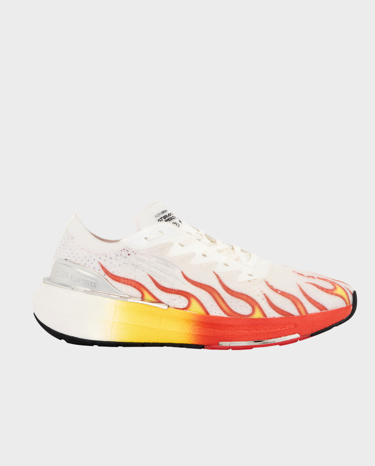 Białe sneakersy Atomic Speed Flame