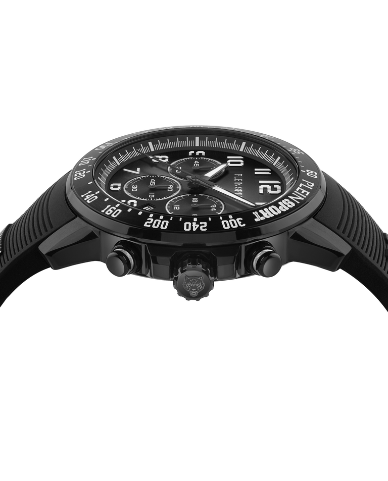 Czarny zegarek z białymi detalami Chronorace - Image #3