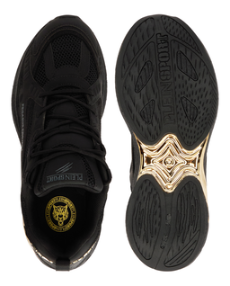 Czarne sneakersy ze złotymi detalami Pegasus Project - Image #6