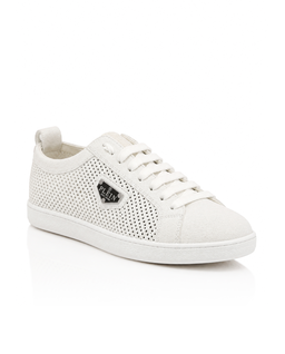 Białe sneakersy z zamszowymi detalami - Image #1