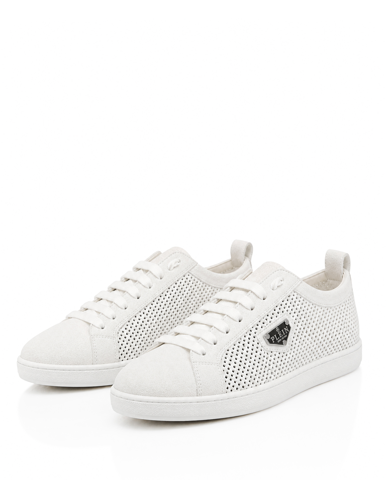 Białe sneakersy z zamszowymi detalami - Image #2