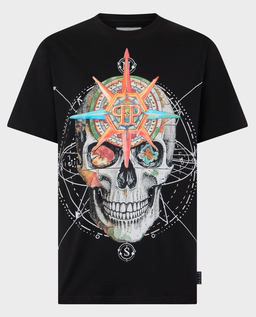 Czarny t-shirt Wind Rose Skull - Image #0