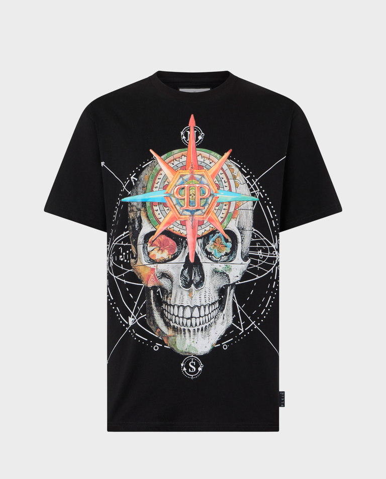 Czarny t-shirt Wind Rose Skull