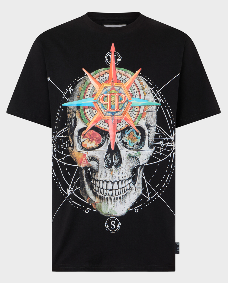 Czarny t-shirt Wind Rose Skull