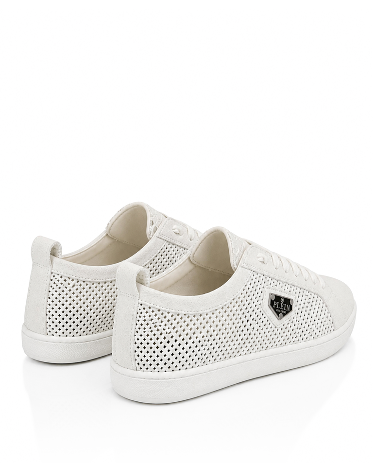 Białe sneakersy z zamszowymi detalami - Image #3