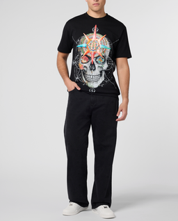 Czarny t-shirt Wind Rose Skull - Image #3
