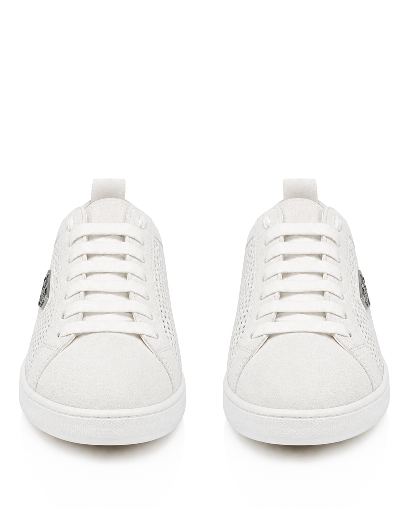 Białe sneakersy z zamszowymi detalami - Image #4