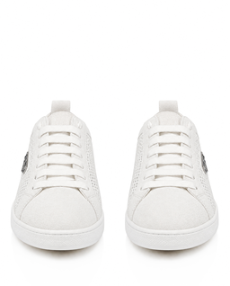 Białe sneakersy z zamszowymi detalami - Image #4