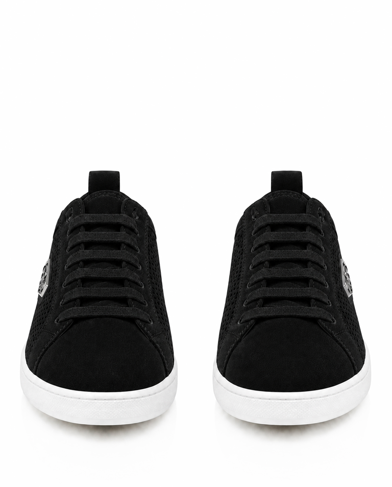Czarne sneakersy z zamszowymi detalami - Image #4