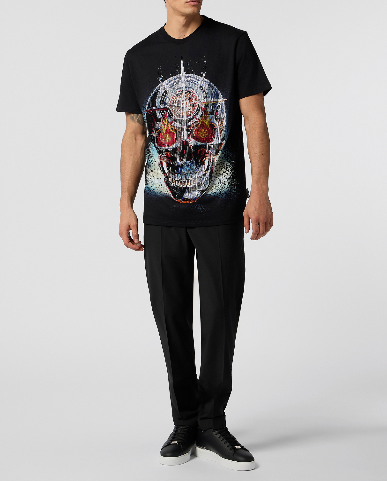 Czarny t-shirt Chrome Skull Stones - Image #3