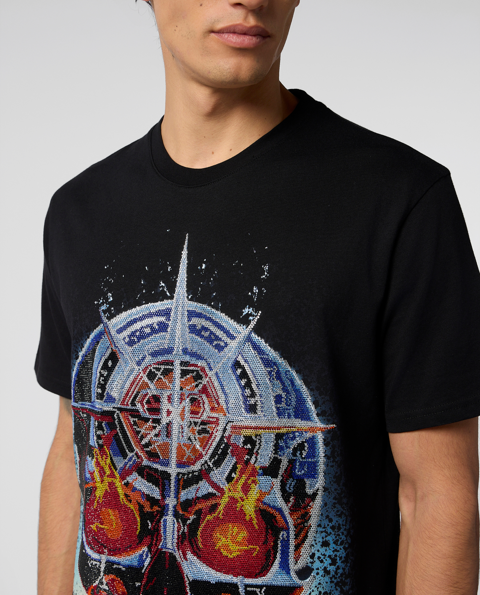 Czarny t-shirt Chrome Skull Stones - Image #4