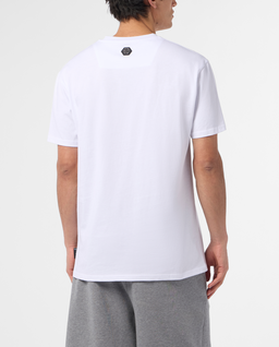 Biały t-shirt z nadrukiem Skull - Image #2