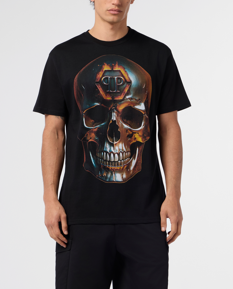 Czarny t-shirt Lava Skull