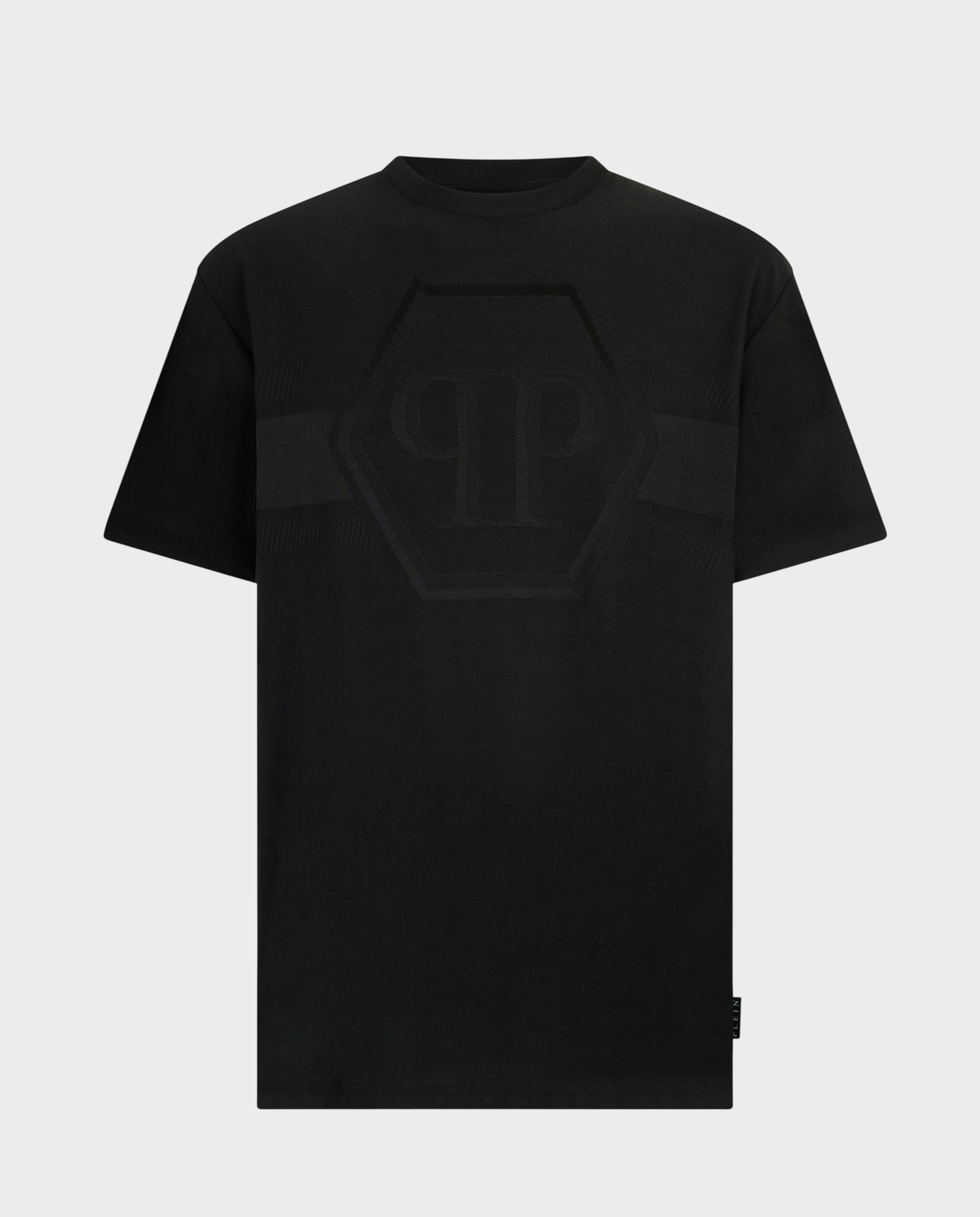 Czarny t-shirt z logo Hexagon - Image #0