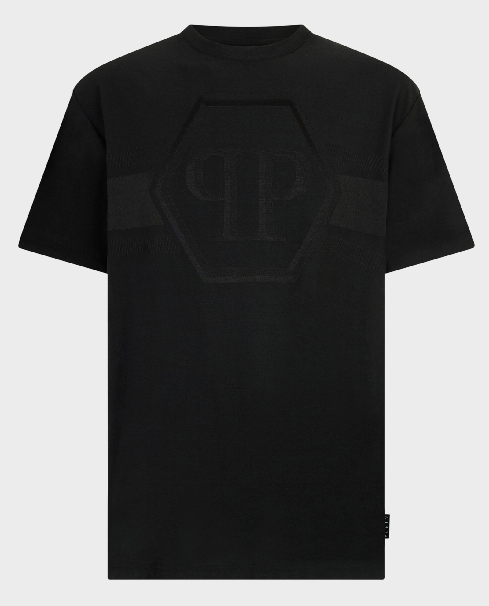 Czarny t-shirt z logo Hexagon - Image #0