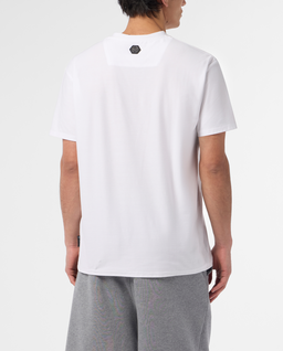 Biały t-shirt z logo Hexagon - Image #2