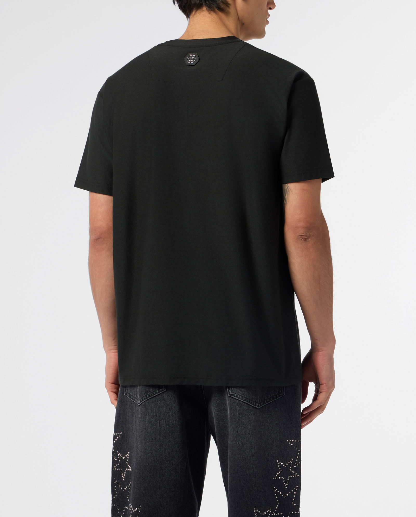 Czarny t-shirt z logo Hexagon - Image #2