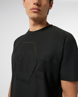 Czarny t-shirt z logo Hexagon - Image #4