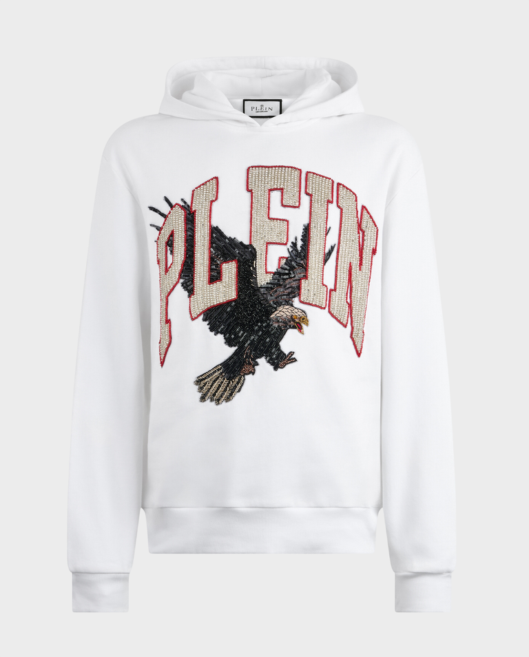 Biała bluza Washed Plein Eagle
