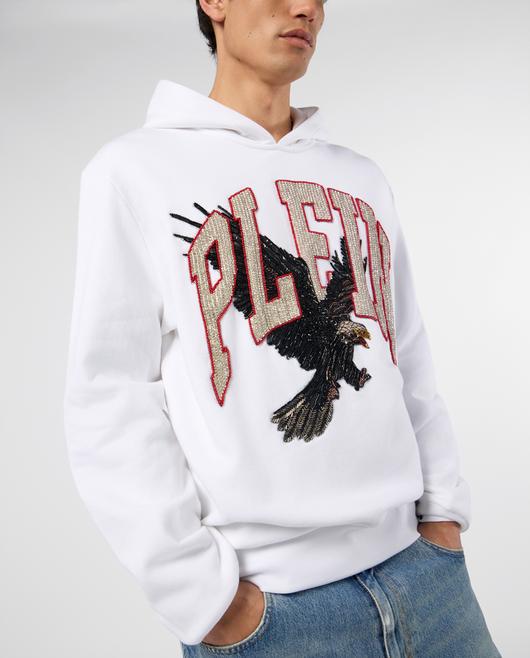 Biała bluza Washed Plein Eagle - Image #4