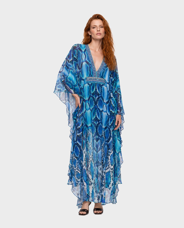 Niebieska sukienka The Sapphire Serpent