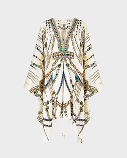 Biała jedwabna sukienka Chain Gang - Image #0