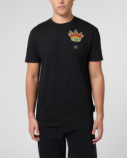 Czarny t-shirt Crown Crystals - Image #1