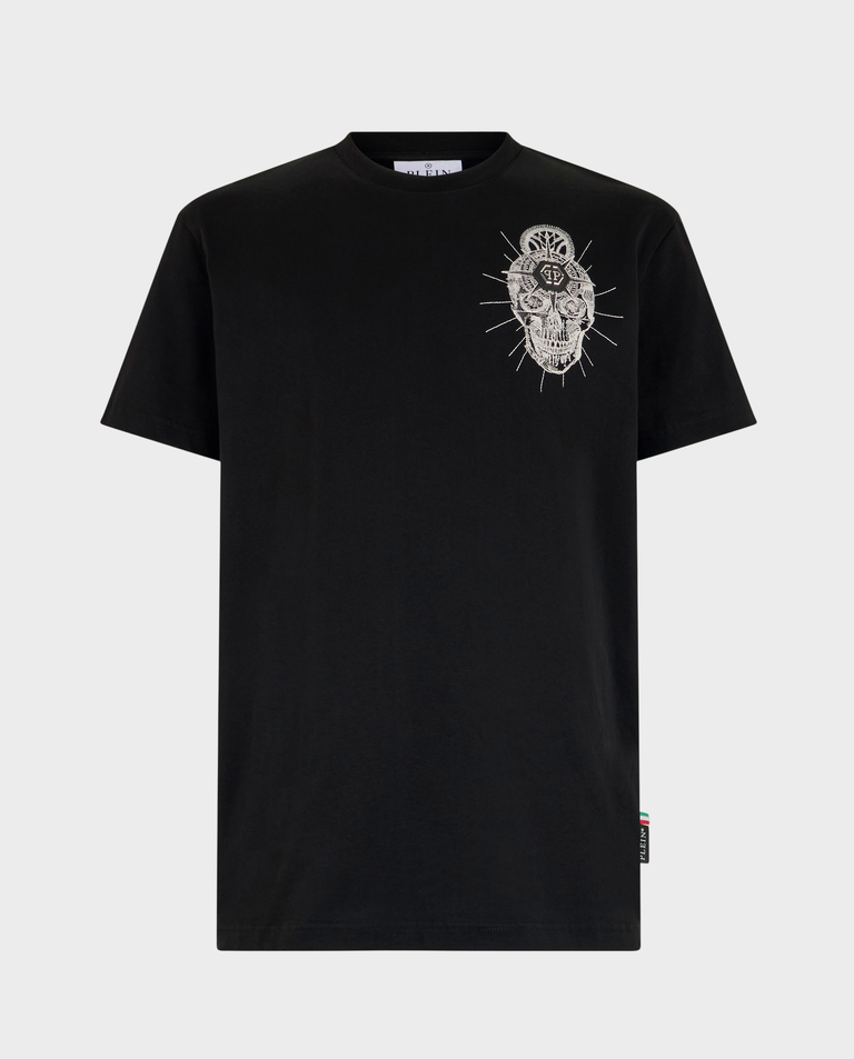 Czarny t-shirt z czaszką