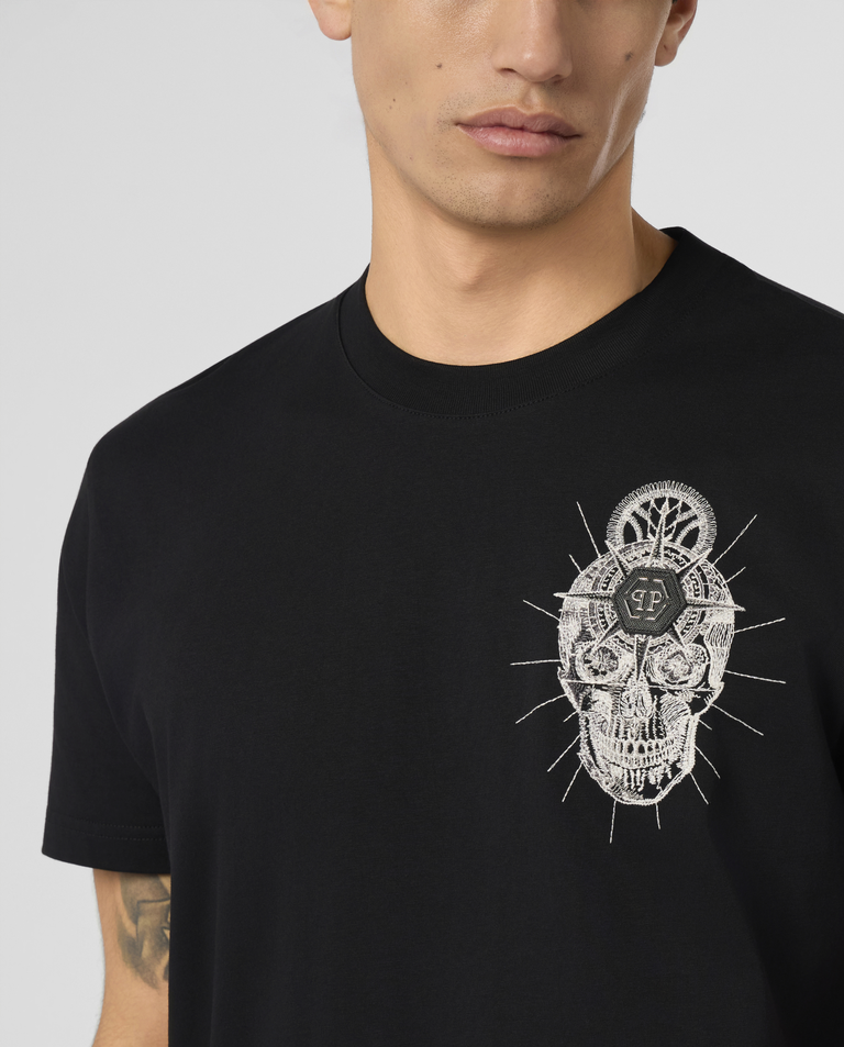Czarny t-shirt z czaszką - Image #4