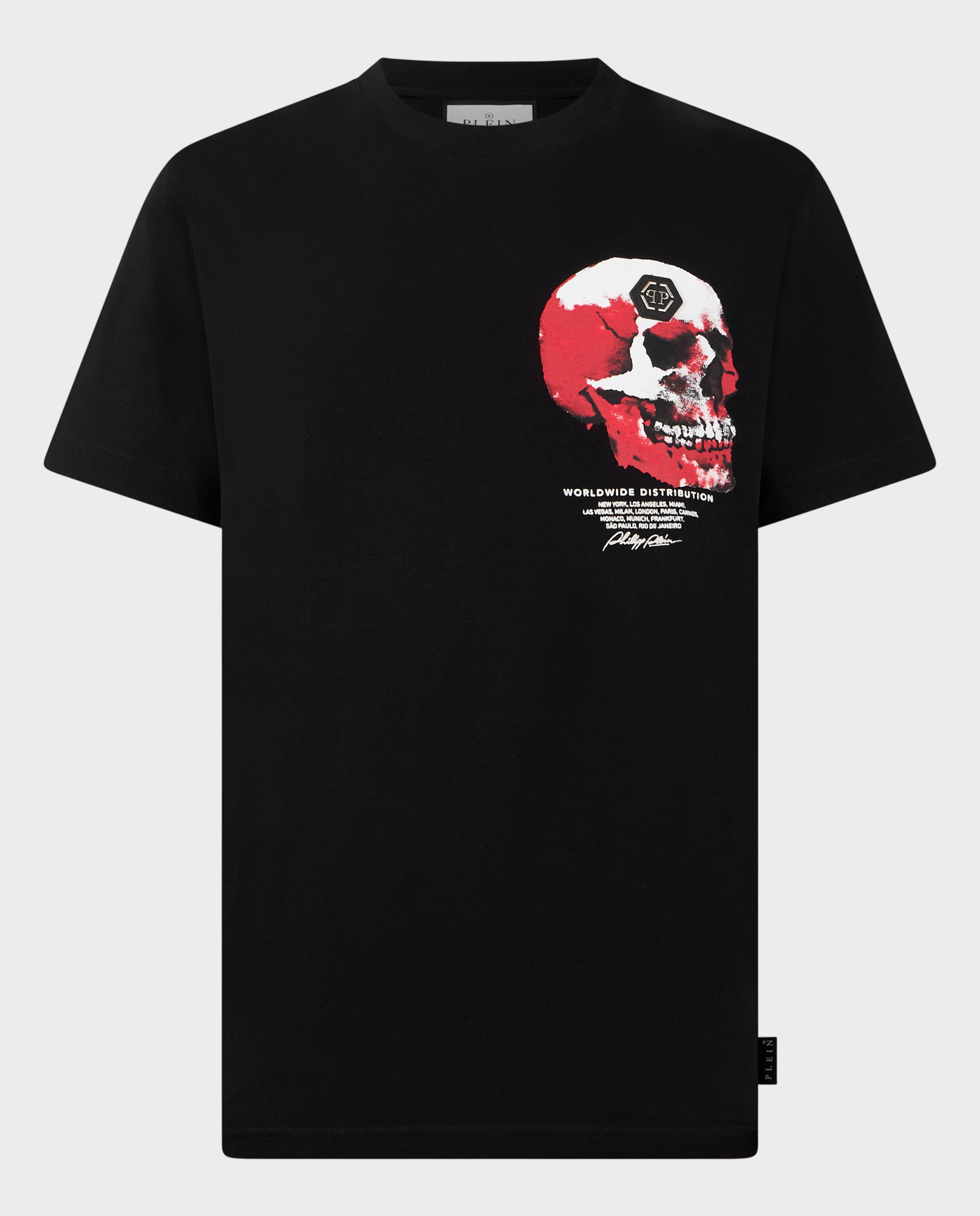 Czarny t-shirt Puffy Red Skull - Image #0
