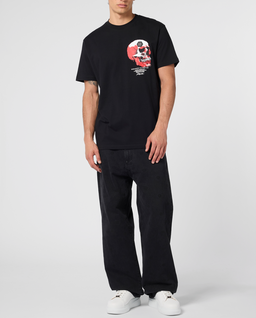 Czarny t-shirt Puffy Red Skull - Image #3