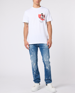 Biały t-shirt Puffy Red Skull - Image #3