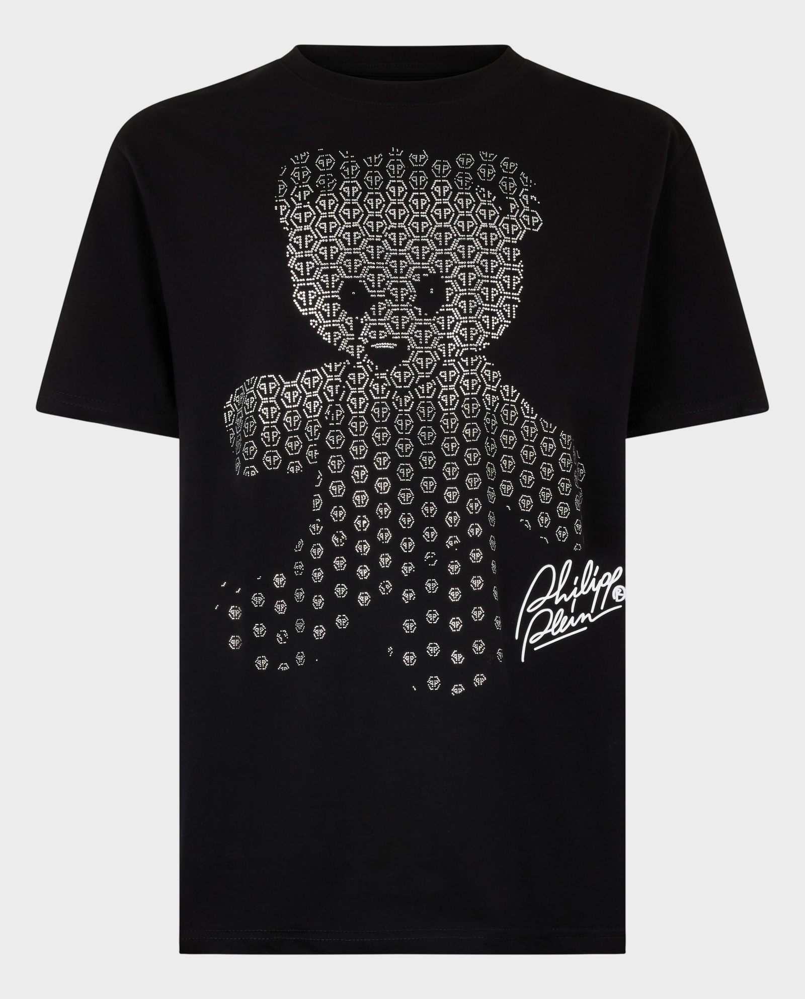 Czarny t-shirt z kryształkami Teddy Strass - Image #0