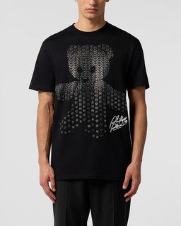 Czarny t-shirt z kryształkami Teddy Strass - Image #1