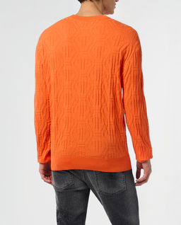 Pomarańczowy sweter z monogramem - Image #2