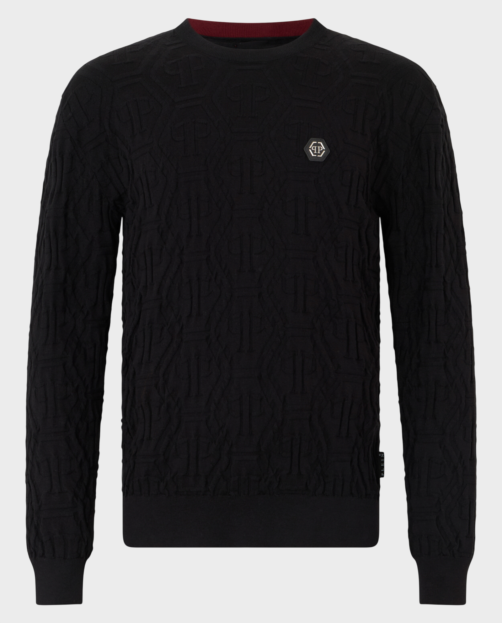 Czarny sweter z monogramem - Image #0