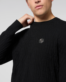 Czarny sweter z monogramem - Image #4