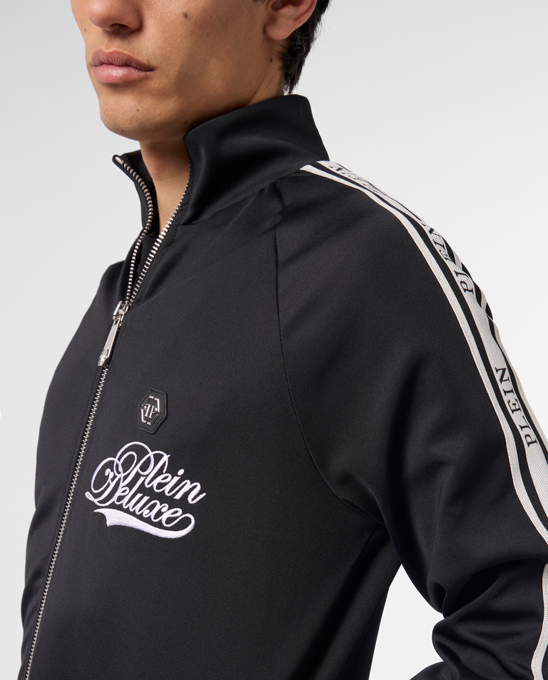 Czarna bluza dresowa Signature - Image #4