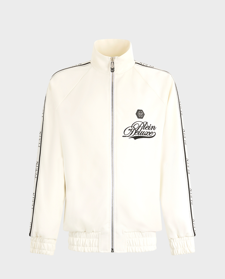 Kremowa bluza z lamówką Deluxe Signature