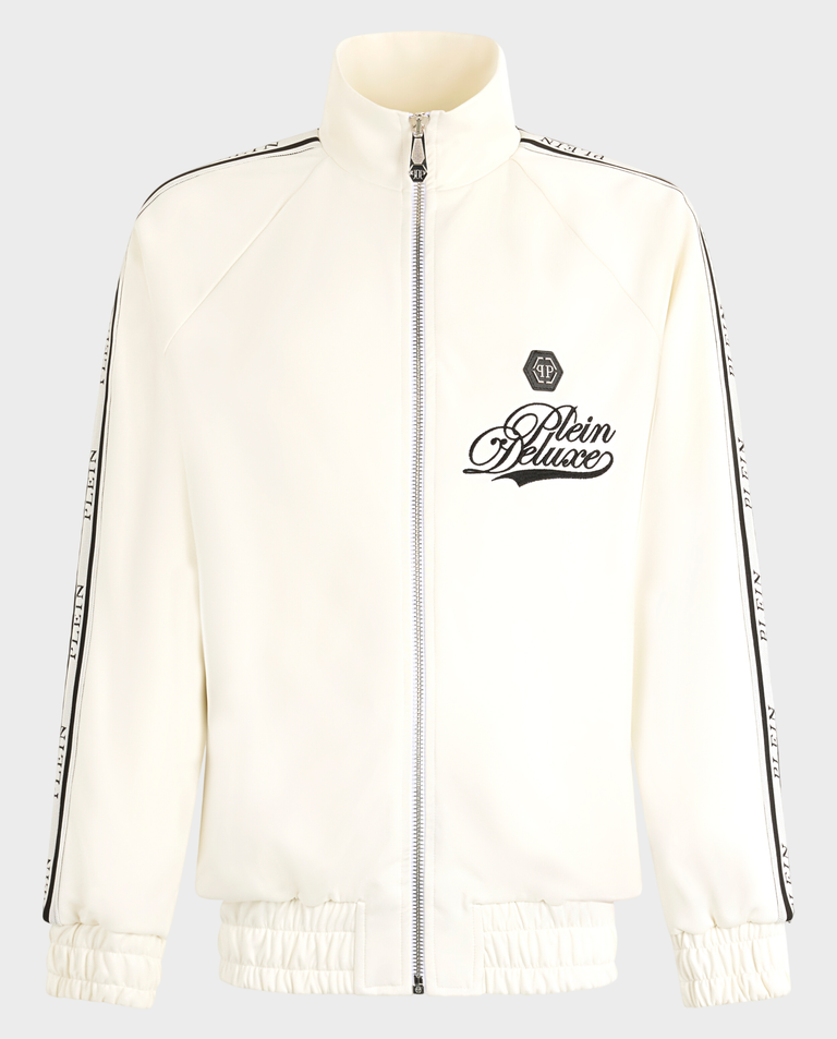Kremowa bluza z lamówką Deluxe Signature