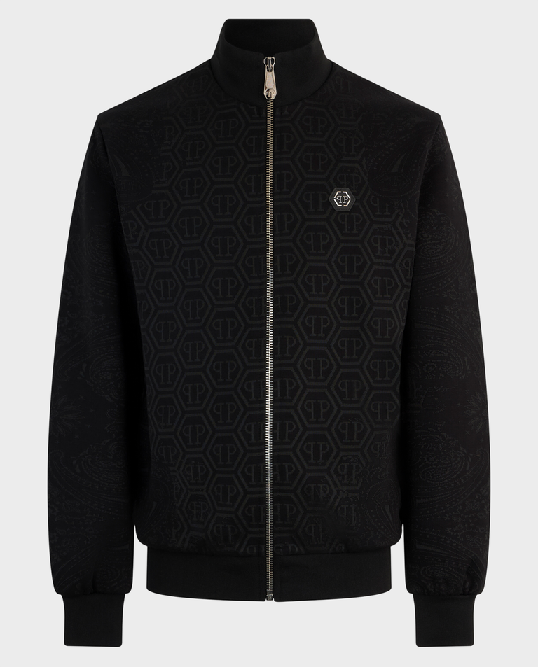 Czarna bluza z monogramem Paisley