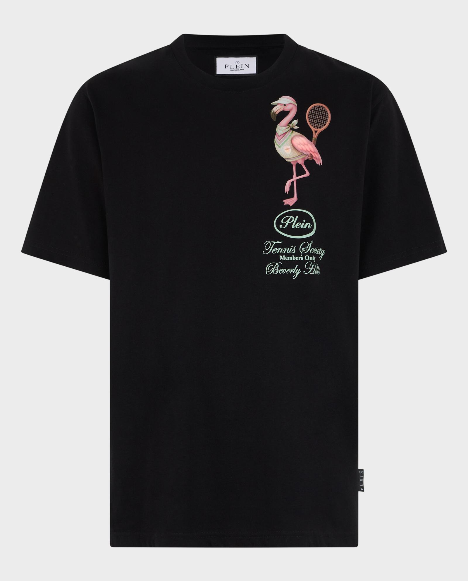 Czarny t-shirt Flamingo Tennis Society - Image #0