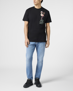 Czarny t-shirt Flamingo Tennis Society - Image #3