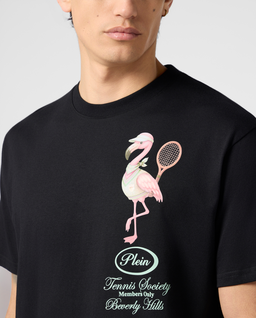 Czarny t-shirt Flamingo Tennis Society - Image #4