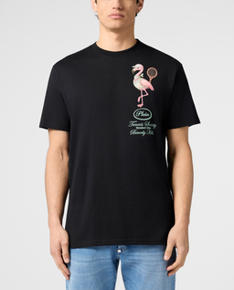 Czarny t-shirt Flamingo Tennis Society - Image #1