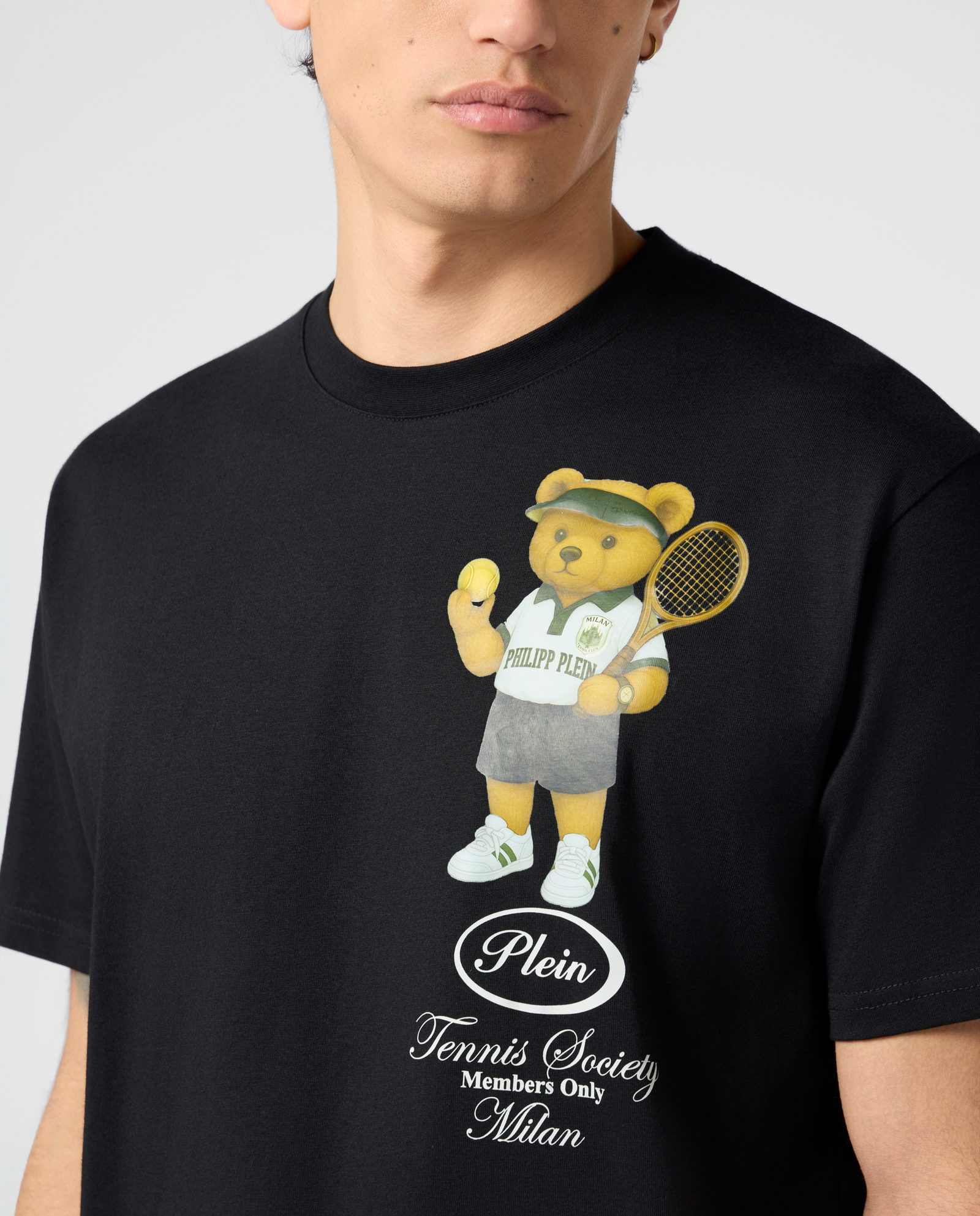 Czarny t-shirt Teddy Tennis Society - Image #4
