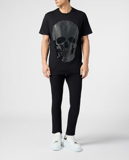 Czarny t-shirt z motywem czaszki - Image #3