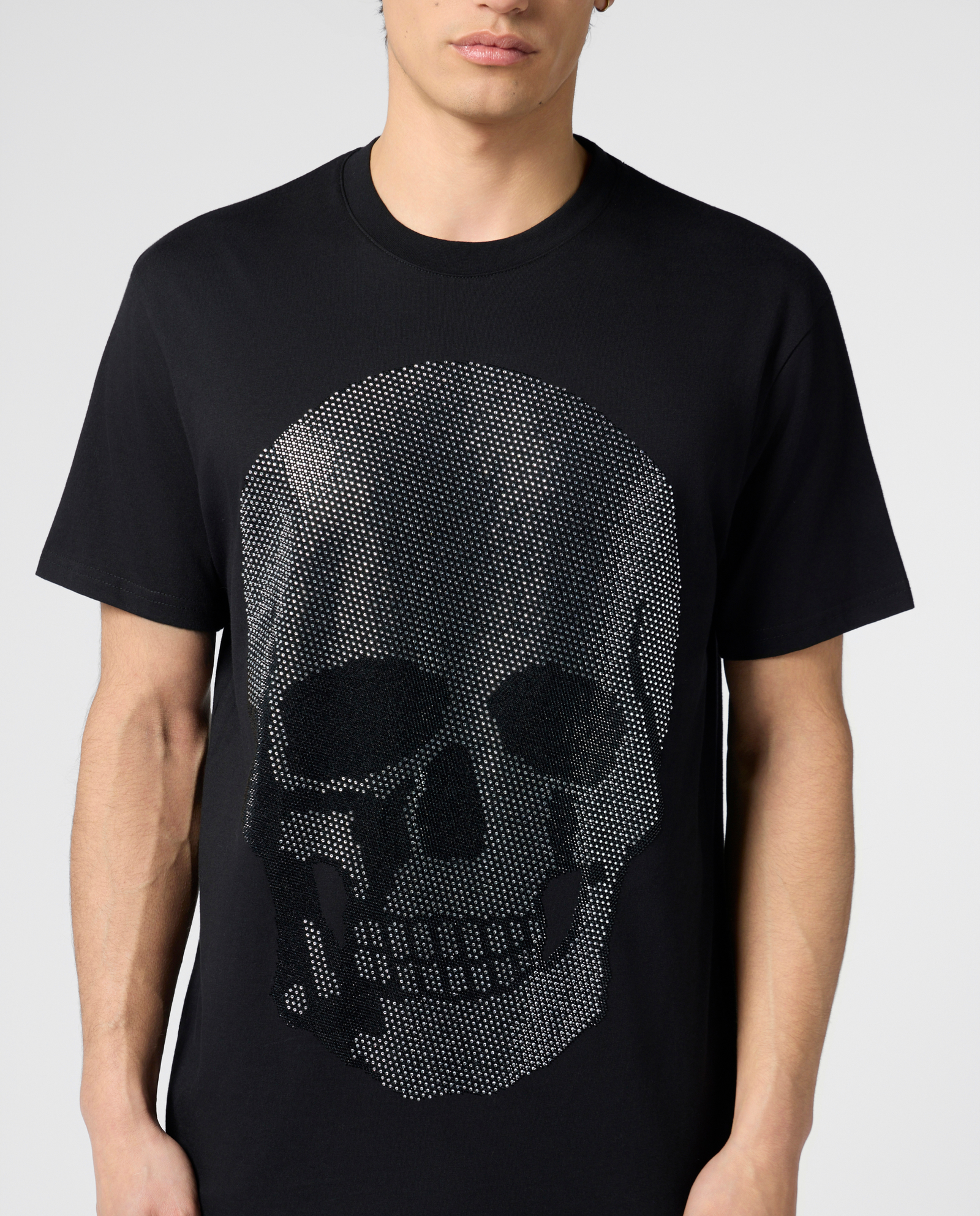 Czarny t-shirt z motywem czaszki - Image #4