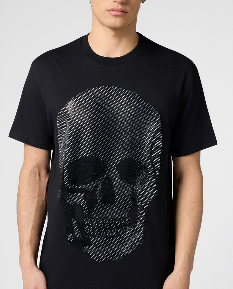 Czarny t-shirt z motywem czaszki - Image #4